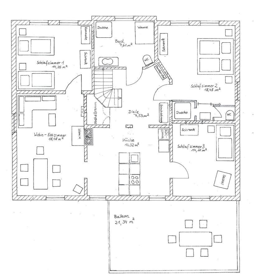 Strandnahe Fewo Mit 3 Schlafzimmern Und Balkon, Villa Vergissmeinnicht 02, Остзебад Бинц Экстерьер фото